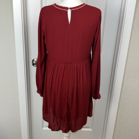 Savanna Jane Floral Embroidered Mini Tunic Babydoll Dress - Picture 5 of 10